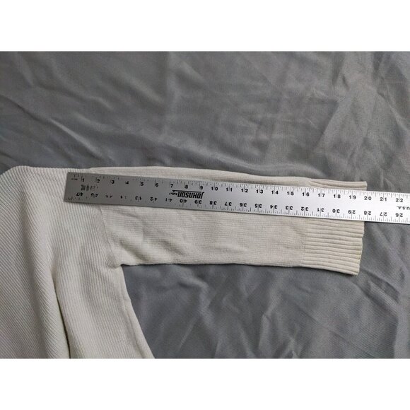 Talbots Sweater Cream Turtleneck Pullover Cotton Modal Blend Womens Lp - Picture 9 of 9